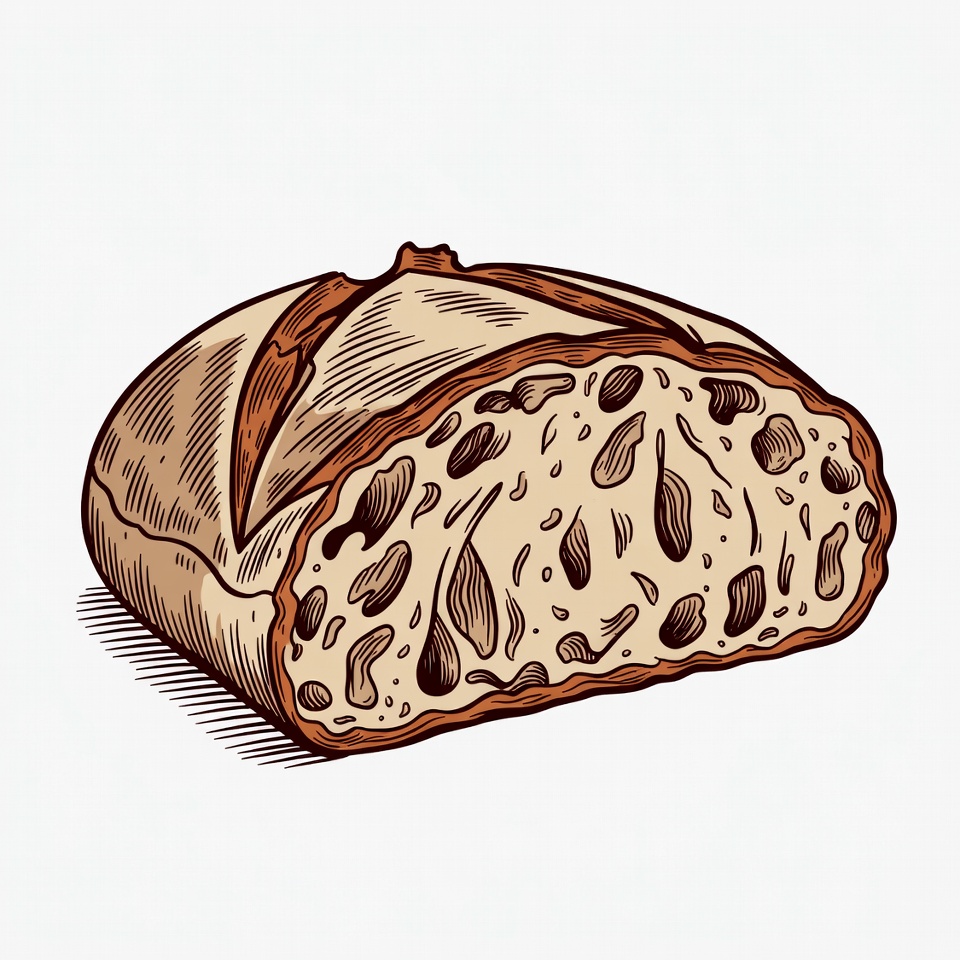 Sliced Artisan Bread Loaf Sliced Artisan Bread Loaf