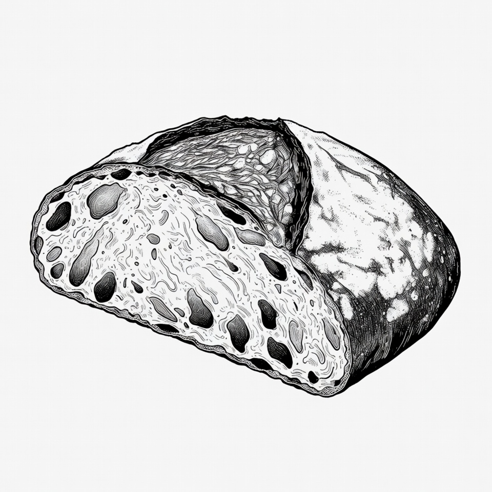 Sliced Bread Loaf Illustration Sliced Bread Loaf Illustration