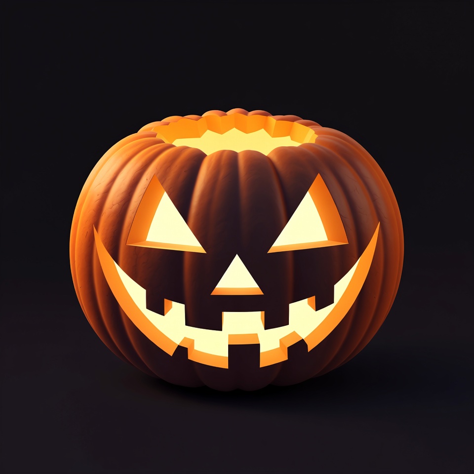 Jack-o'-lantern pumpkin on black background Jack-o'-lantern pumpkin on black background