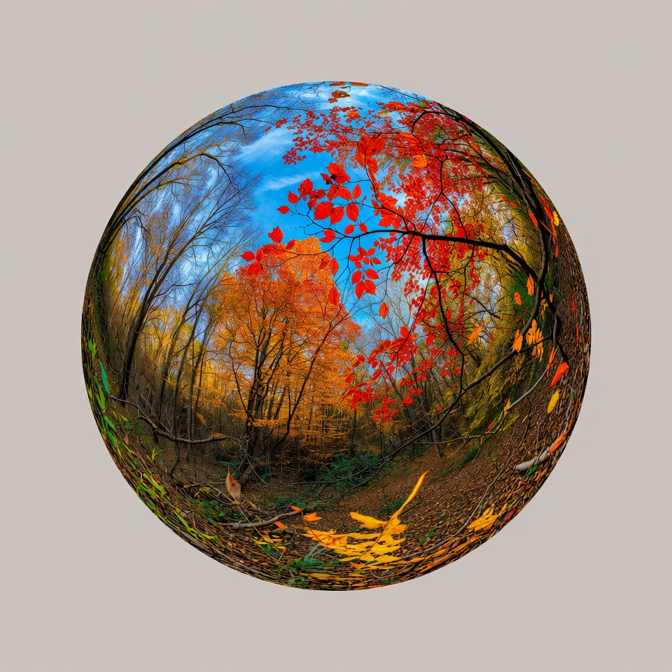Autumn Forest in Spherical Panorama Autumn Forest in Spherical Panorama
