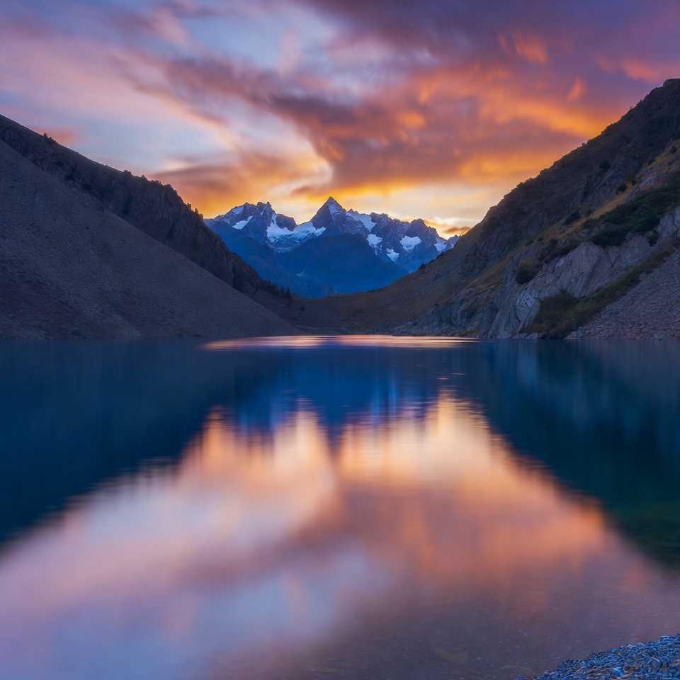 Mountain Lake Sunset Reflection Mountain Lake Sunset Reflection
