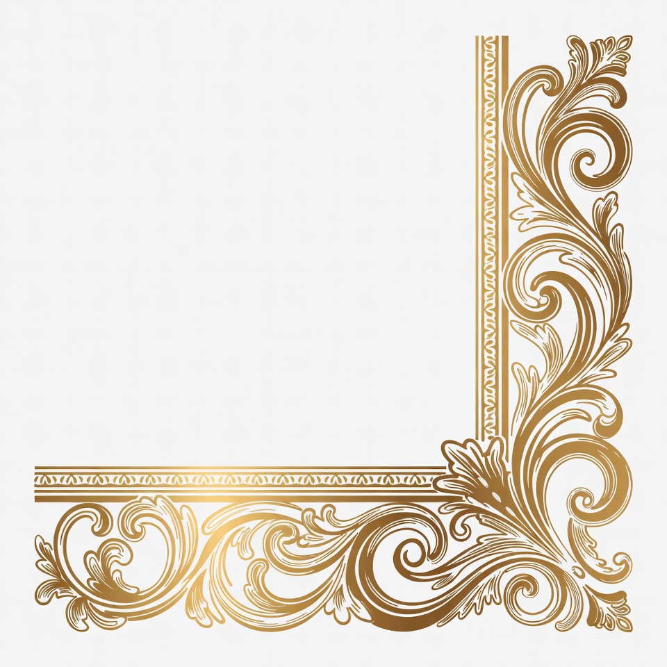 Gold Ornate Corner Border Design Gold Ornate Corner Border Design