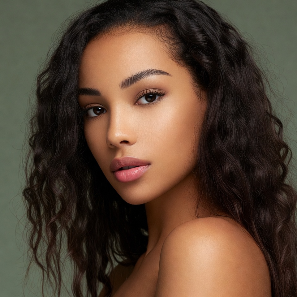 Beautiful African-American woman close-up Beautiful African-American woman close-up