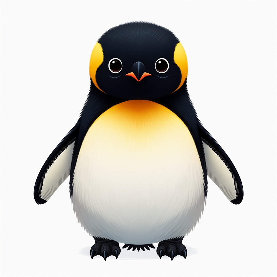 Cute cartoon emperor penguin Cute cartoon emperor penguin