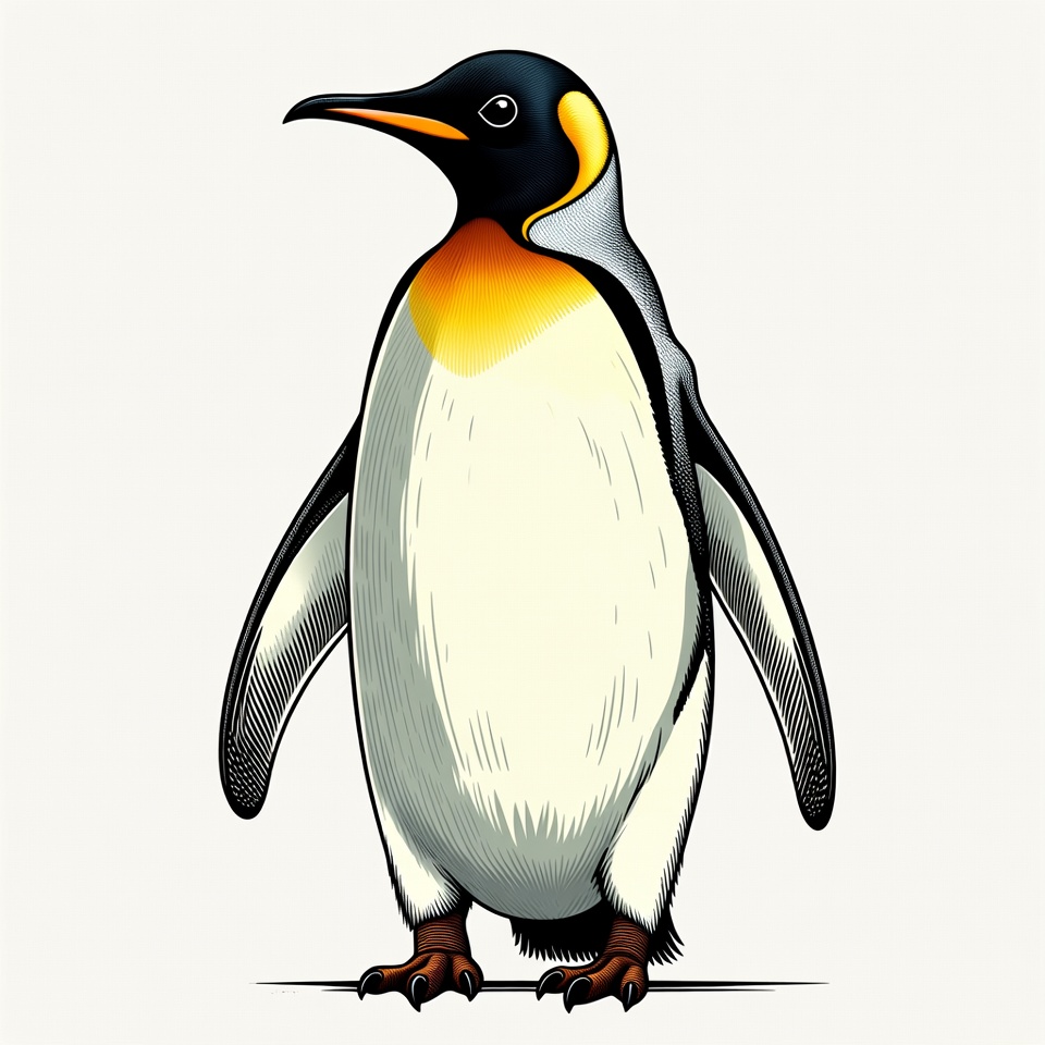 King Penguin Illustration King Penguin Illustration