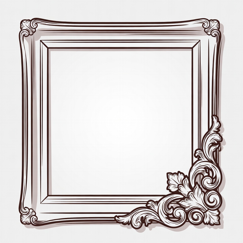 Ornate Empty Picture Frame Ornate Empty Picture Frame