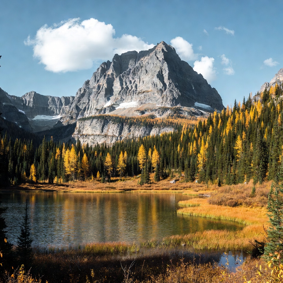 Mountain Lake with Fall Foliage Mountain Lake with Fall Foliage