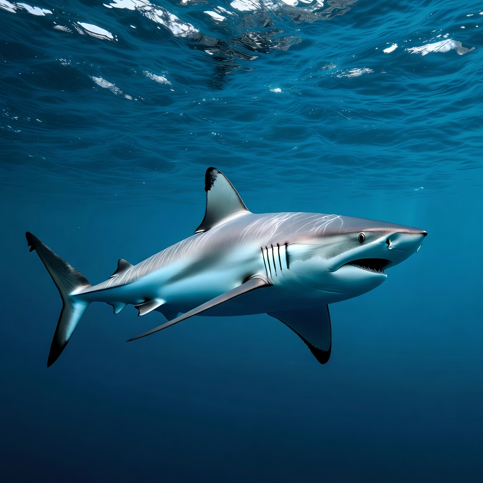 Blacktip shark swimming underwater Blacktip shark swimming underwater