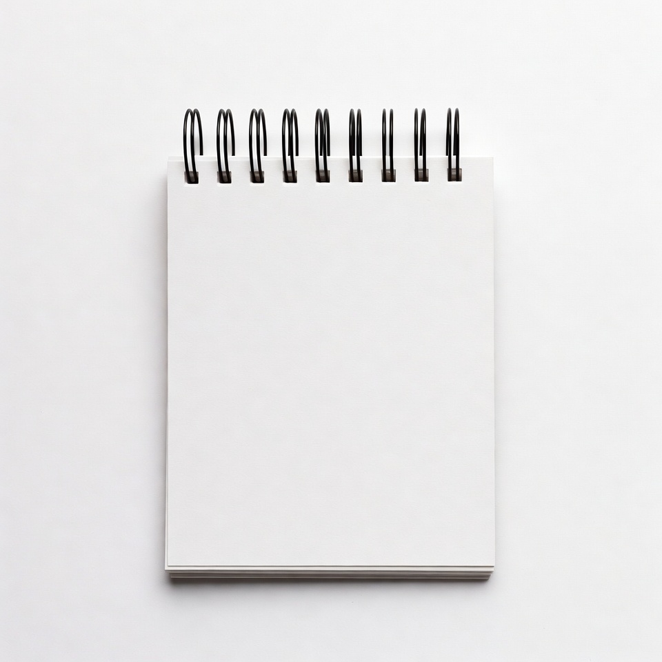 Open Blank Spiral Notebook Open Blank Spiral Notebook