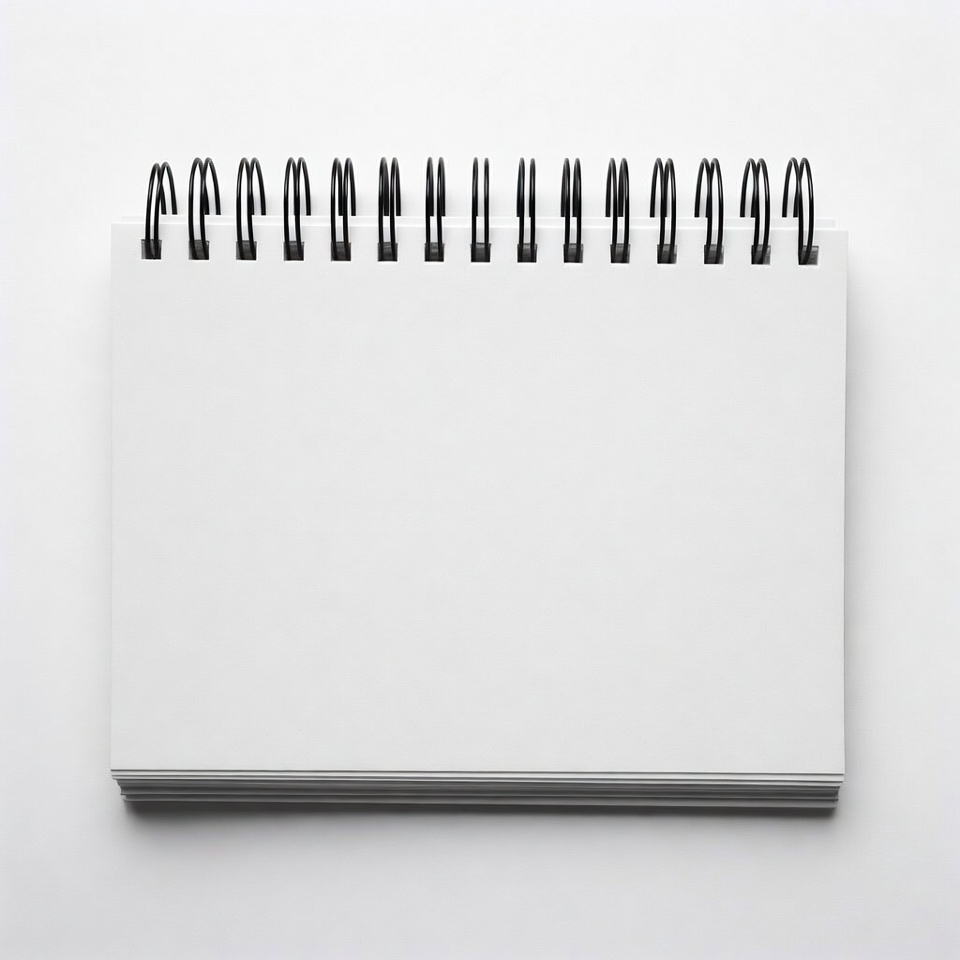 Blank Spiral Notebook Isolated Blank Spiral Notebook Isolated