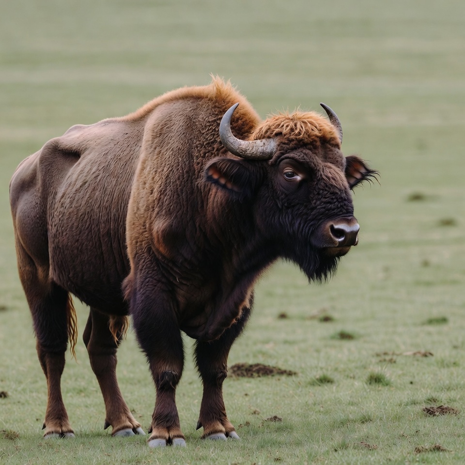 European Bison Standing in Grass European Bison Standing in Grass