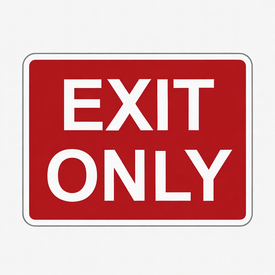 Exit Only Sign Exit Only Sign