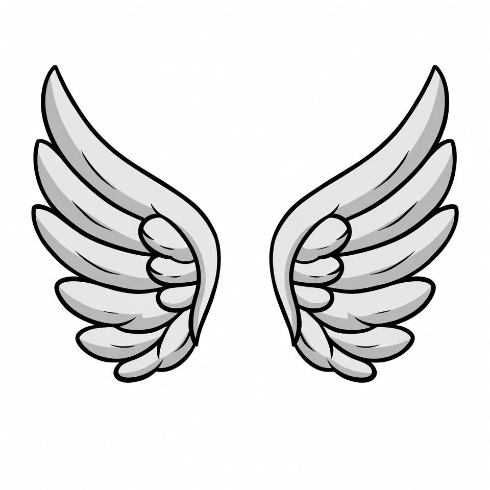 White Angel Wings Illustration White Angel Wings Illustration