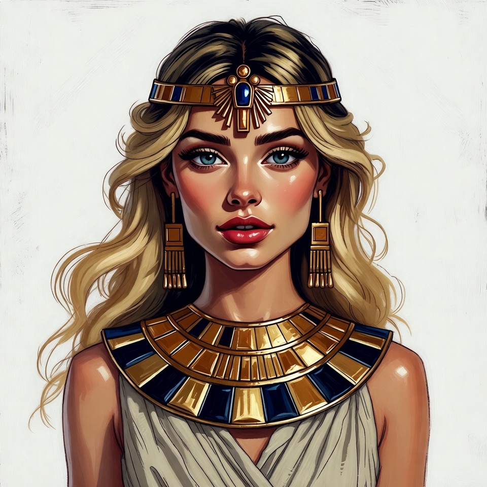 Blonde Egyptian Queen Portrait Blonde Egyptian Queen Portrait