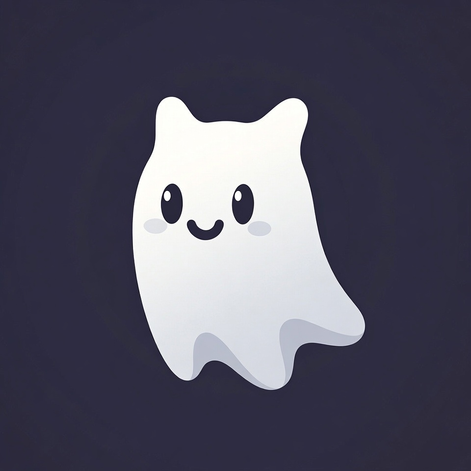 Cute smiling ghost illustration Cute smiling ghost illustration