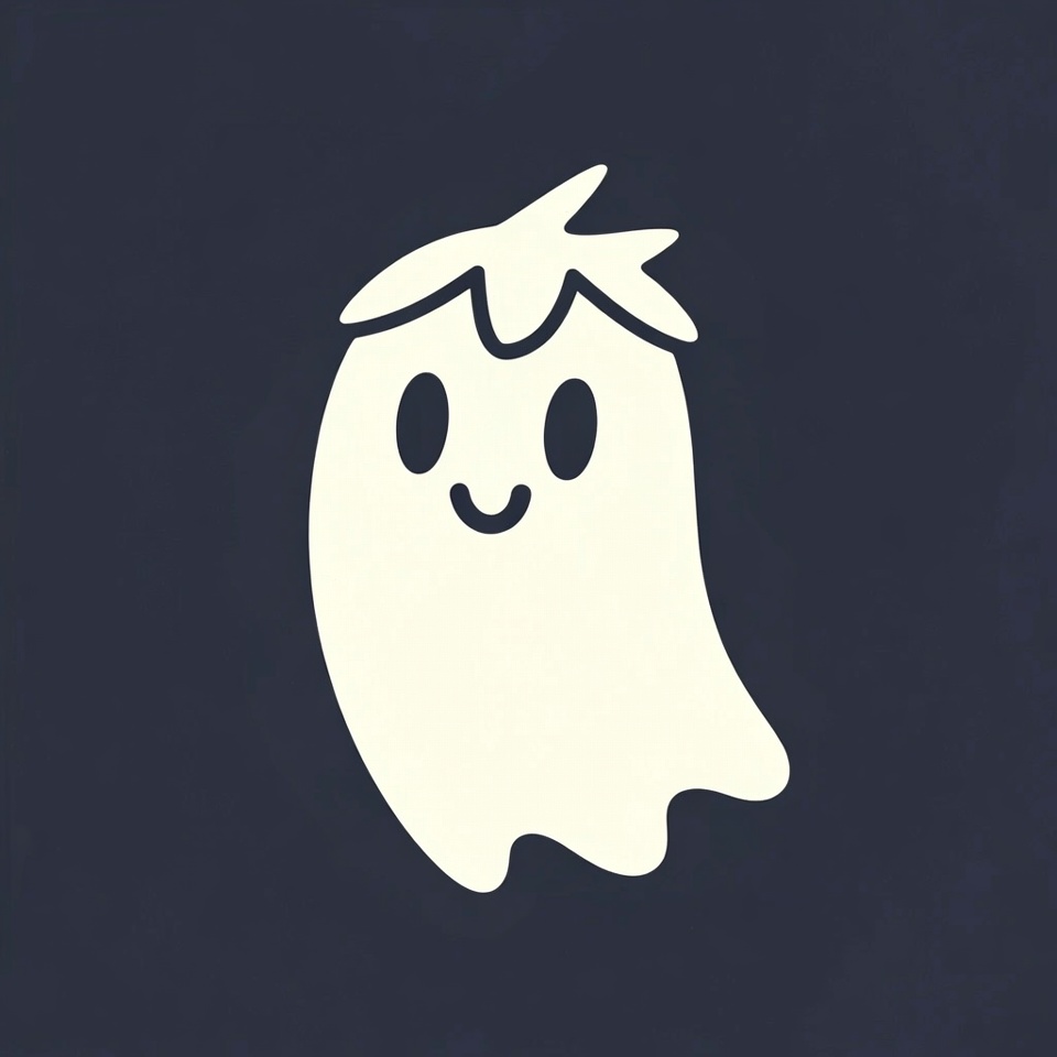 Cute smiling ghost illustration Cute smiling ghost illustration