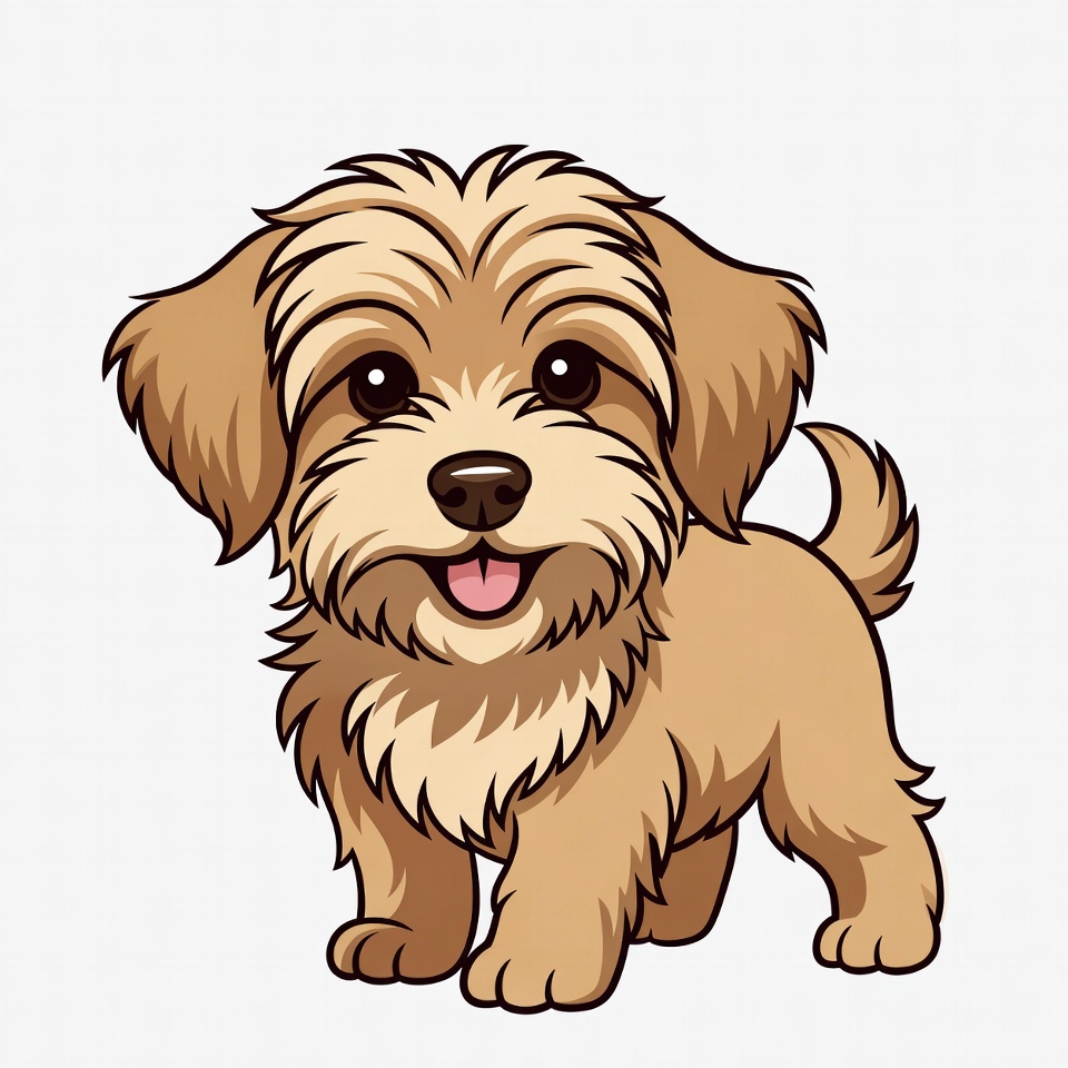 Cute fluffy puppy illustration Cute fluffy puppy illustration