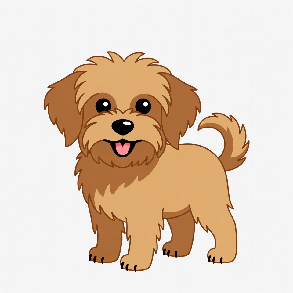 Cute fluffy puppy illustration Cute fluffy puppy illustration