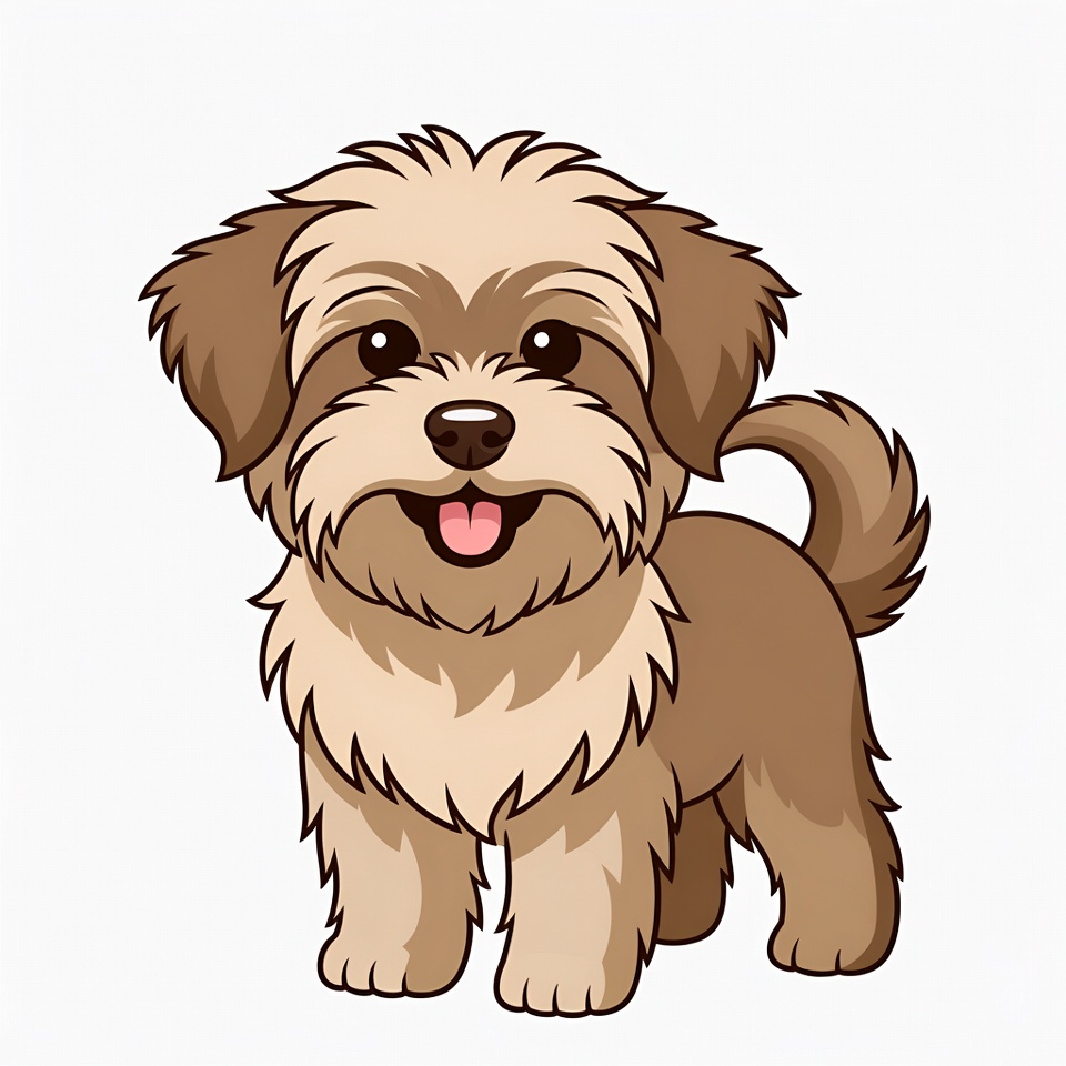 Cute Shih Tzu puppy illustration Cute Shih Tzu puppy illustration