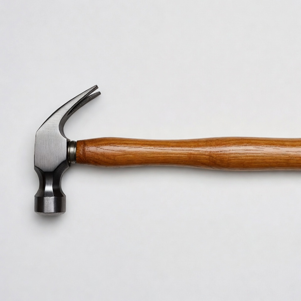 Claw hammer on white background Claw hammer on white background