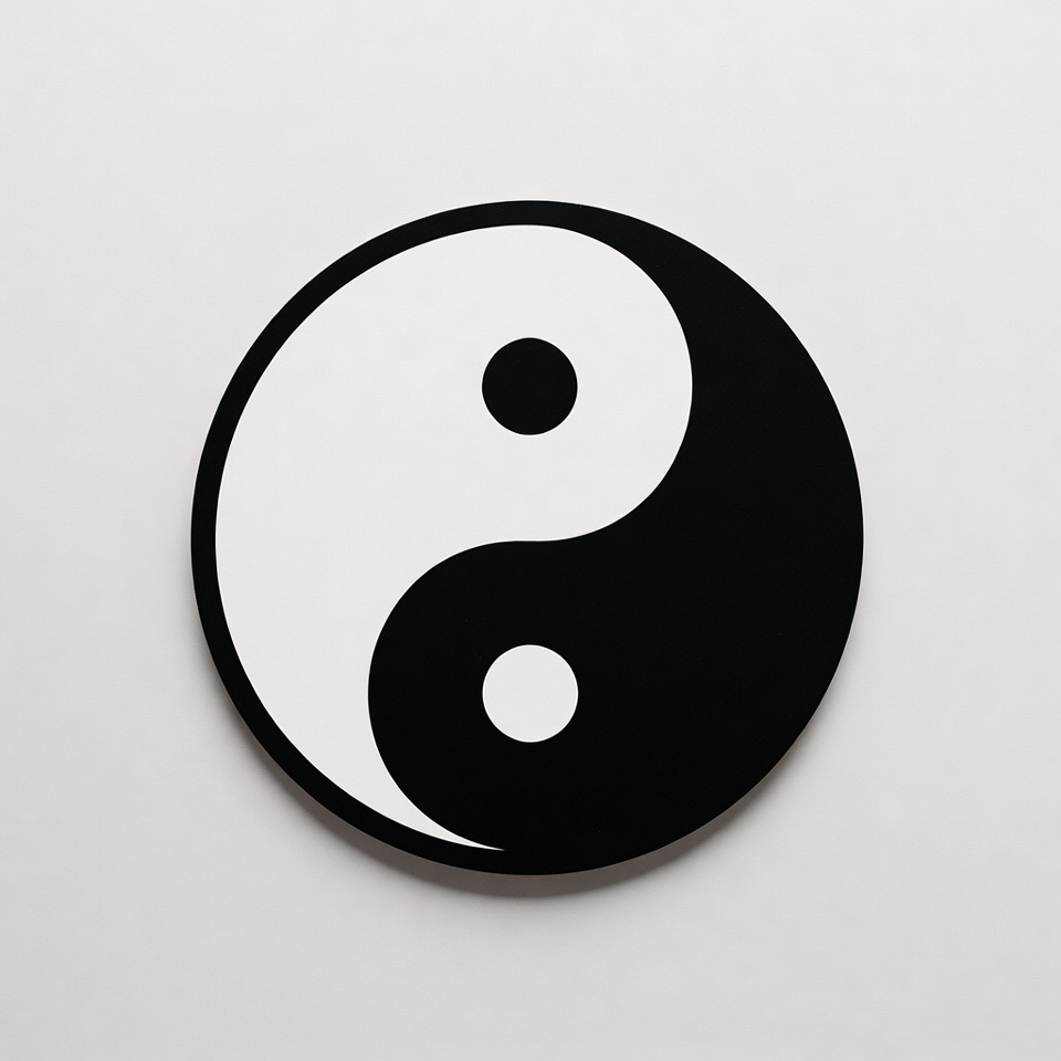 Black and White Yin Yang Symbol Black and White Yin Yang Symbol