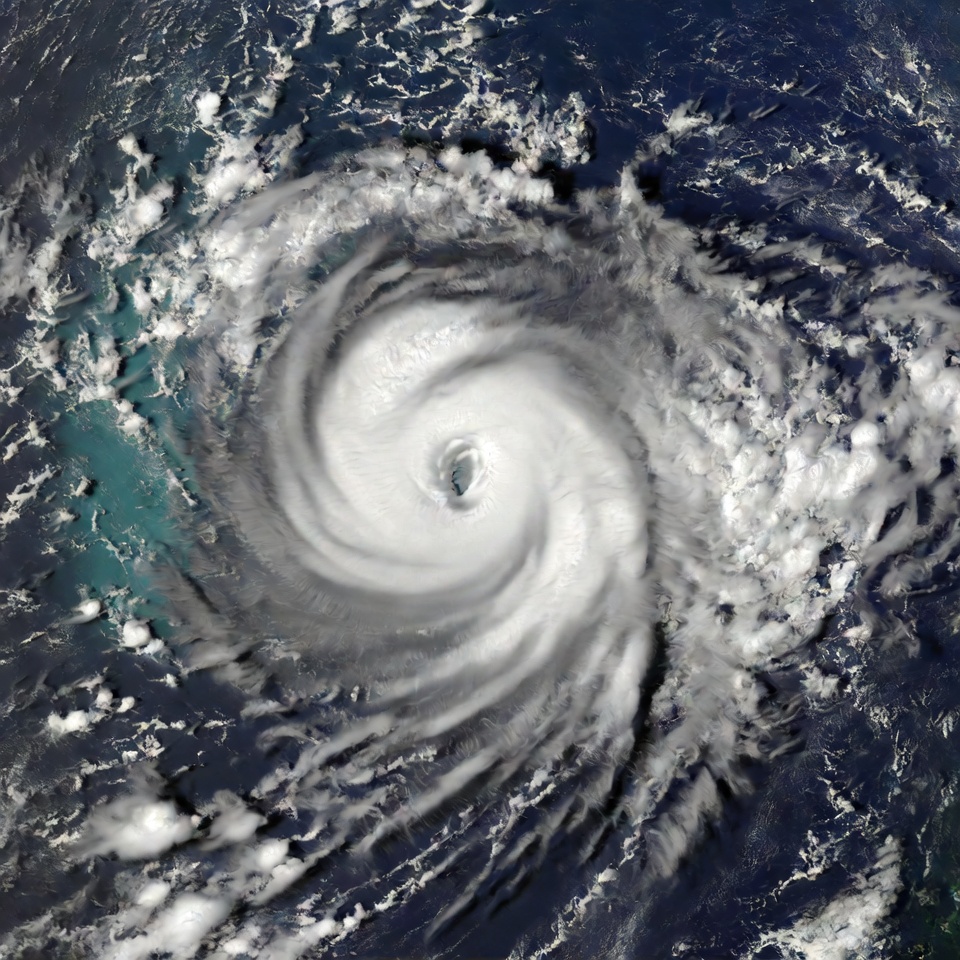 Massive hurricane over ocean Massive hurricane over ocean