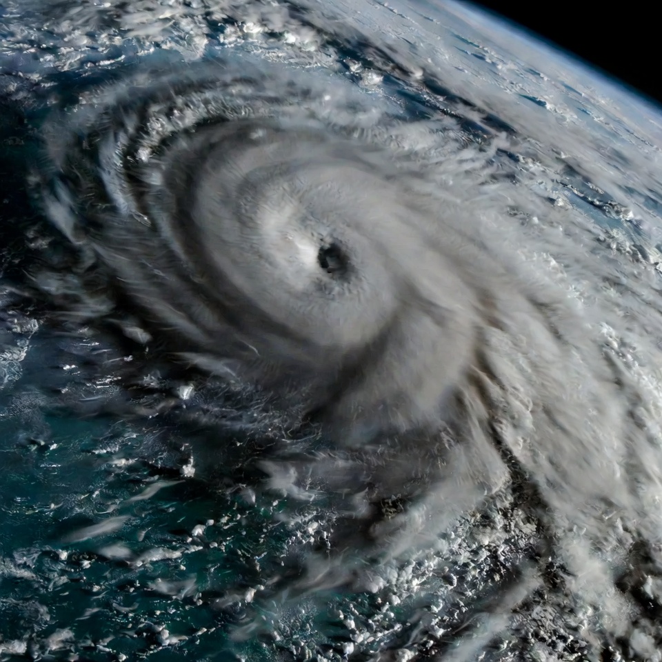 Hurricane over Earth from space Hurricane over Earth from space