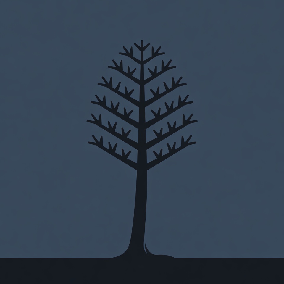 Black silhouette tree with roots Black silhouette tree with roots