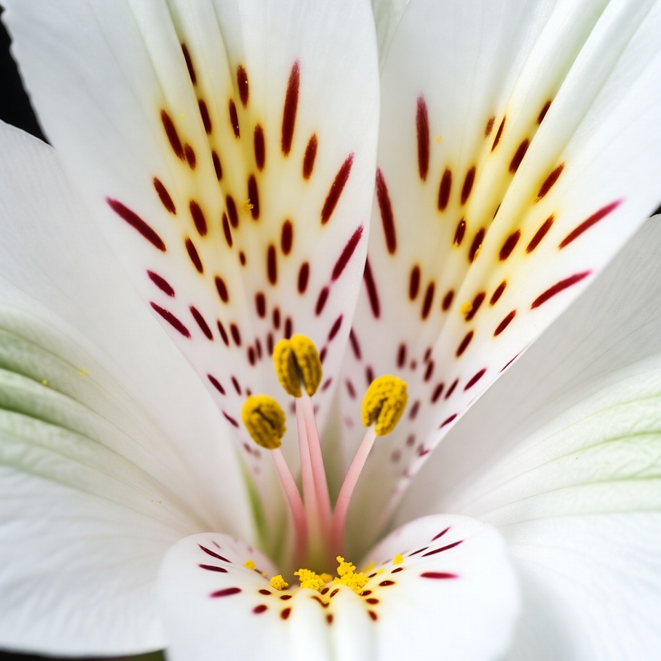 White Lily Flower Closeup White Lily Flower Closeup