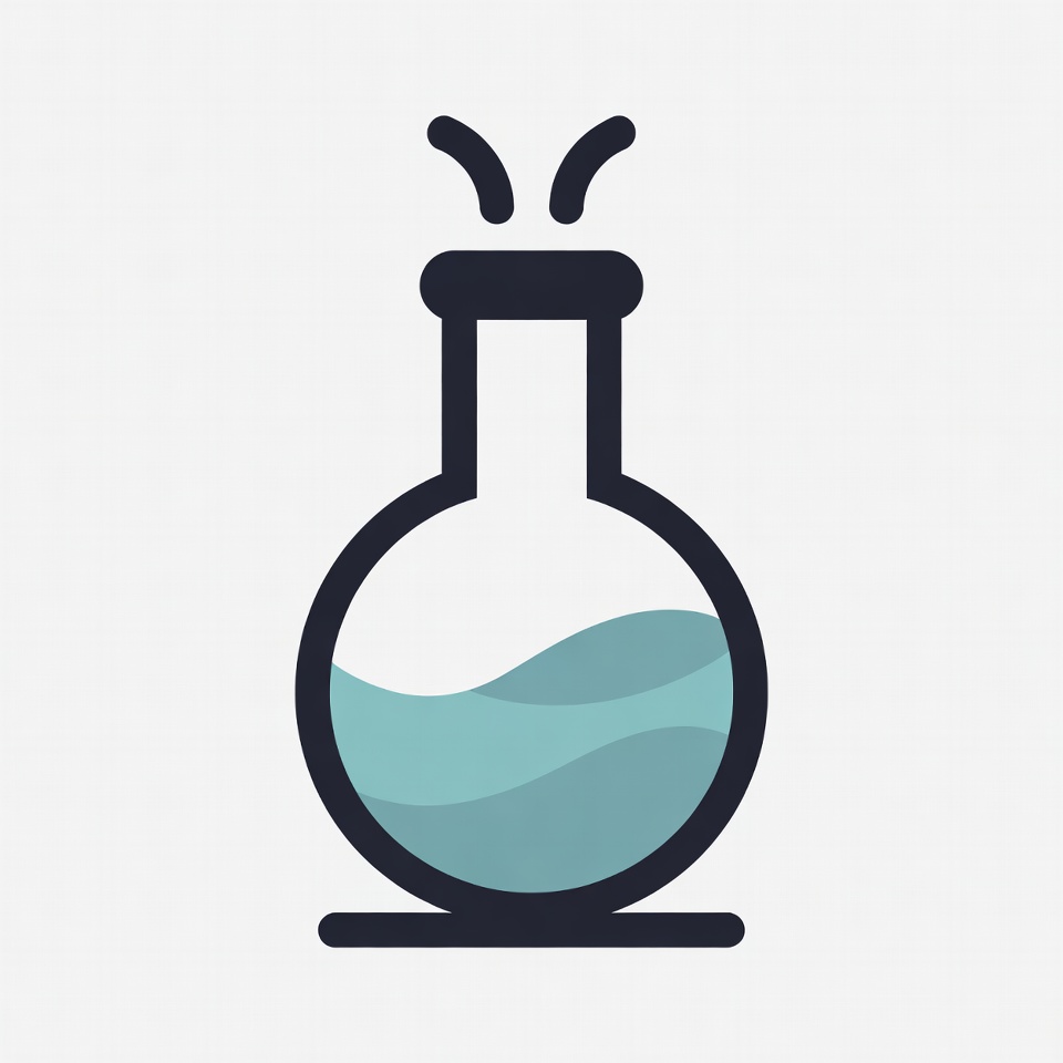 Erlenmeyer flask with blue liquid Erlenmeyer flask with blue liquid