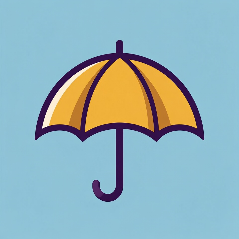 Yellow Umbrella Illustration Yellow Umbrella Illustration