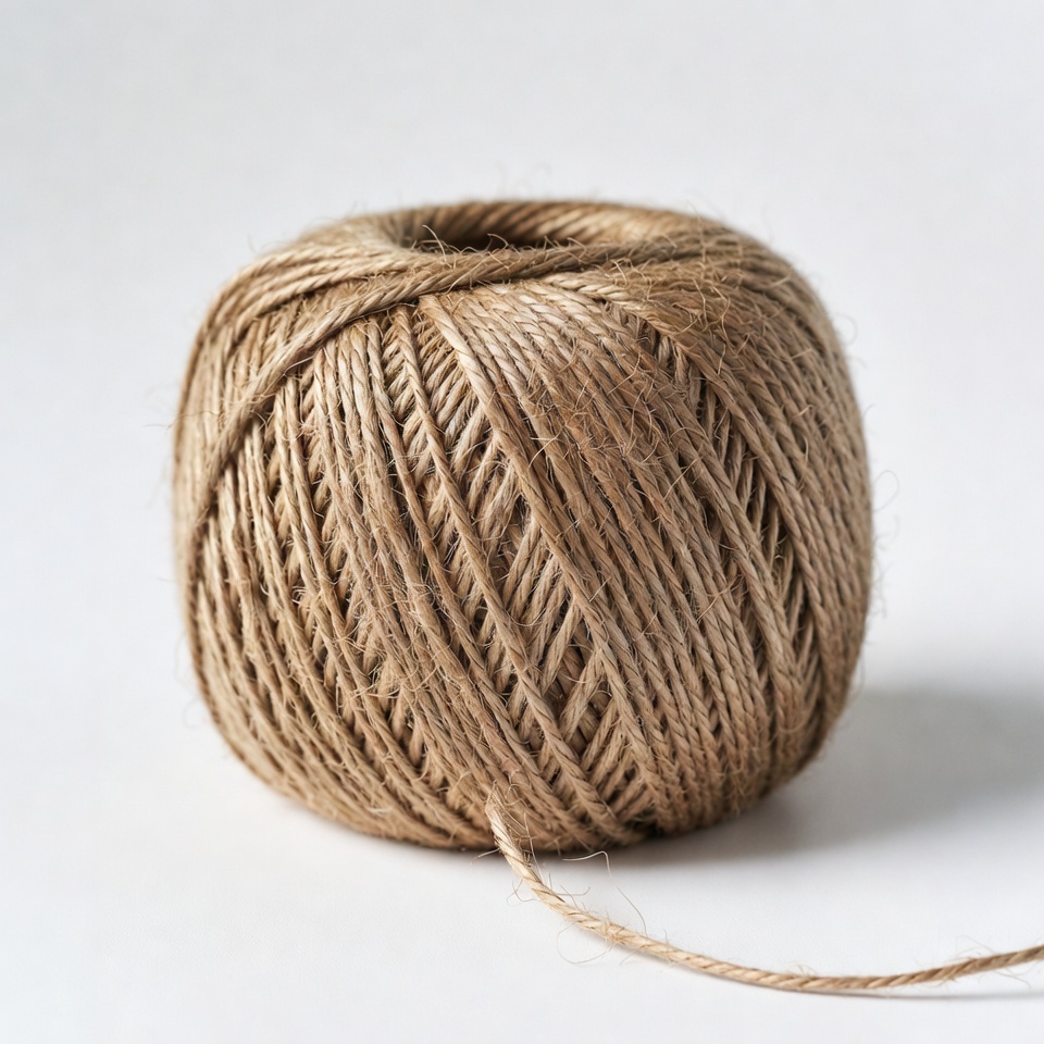 Twine Ball on White Background Twine Ball on White Background