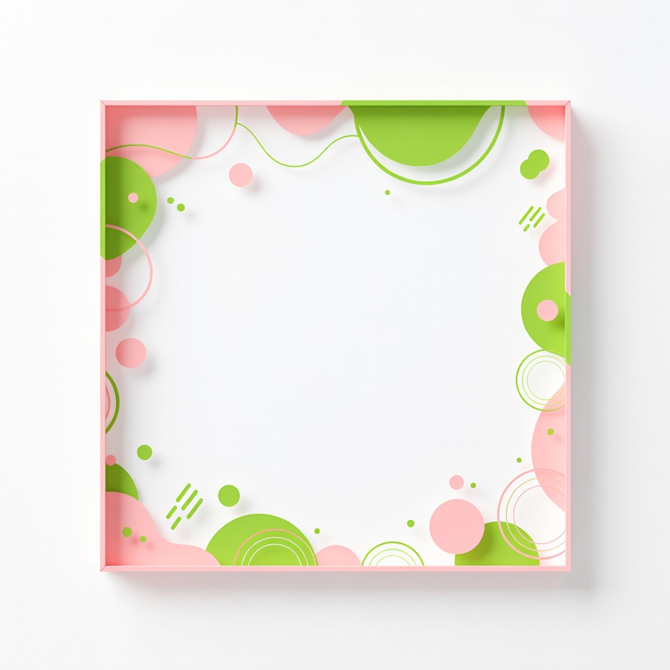 Pink and Green Abstract Frame Pink and Green Abstract Frame
