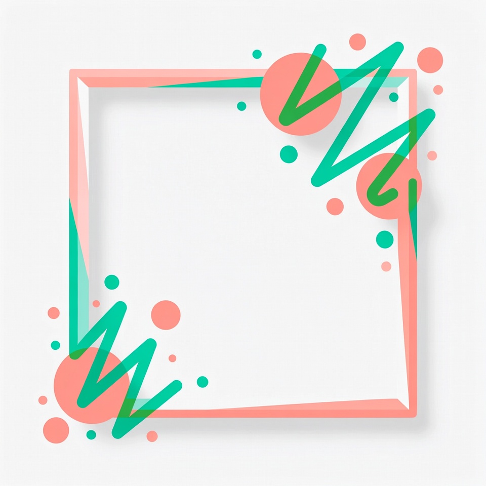 Pink Green Abstract Frame Pink Green Abstract Frame