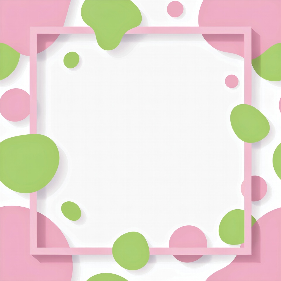 Pink Green Abstract Blob Frame Pink Green Abstract Blob Frame