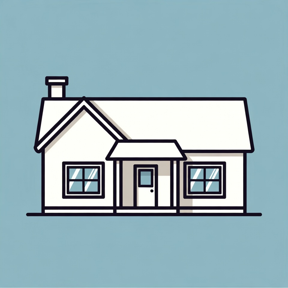 Simple White House Illustration Simple White House Illustration