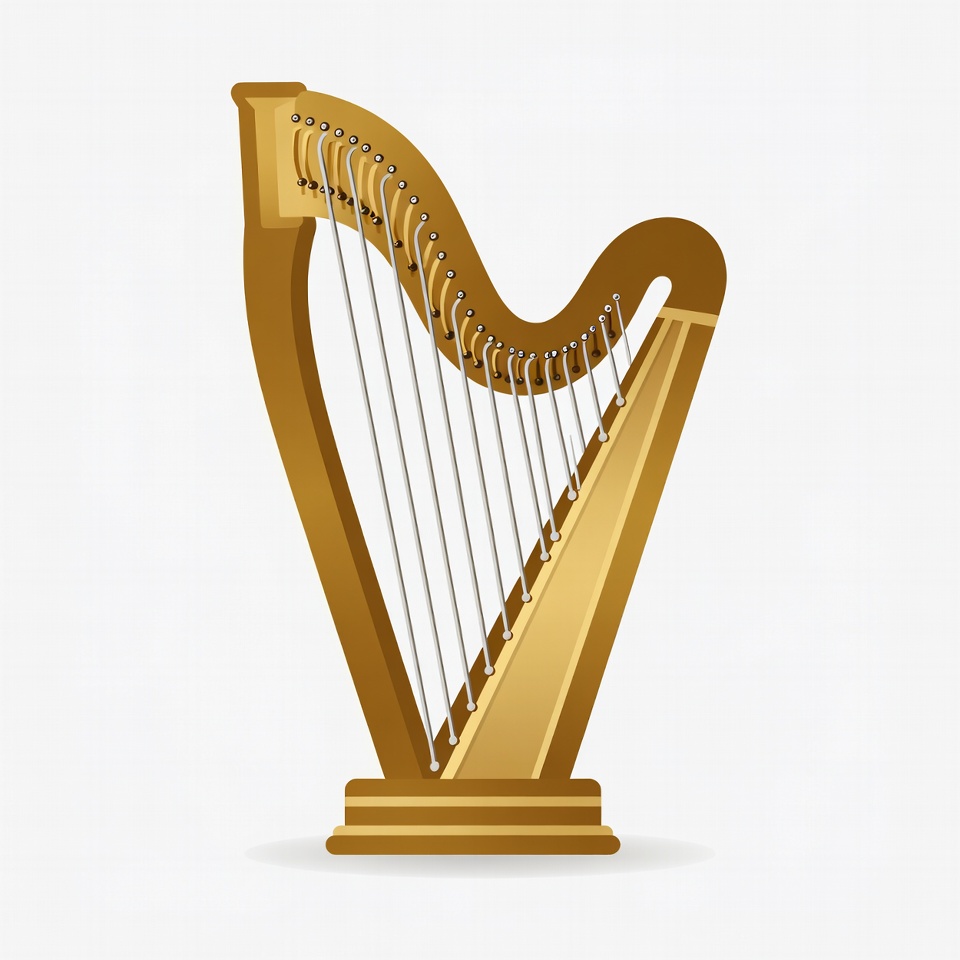 Golden Harp Illustration Golden Harp Illustration