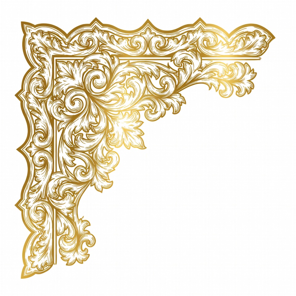 Gold Ornate Corner Border Gold Ornate Corner Border