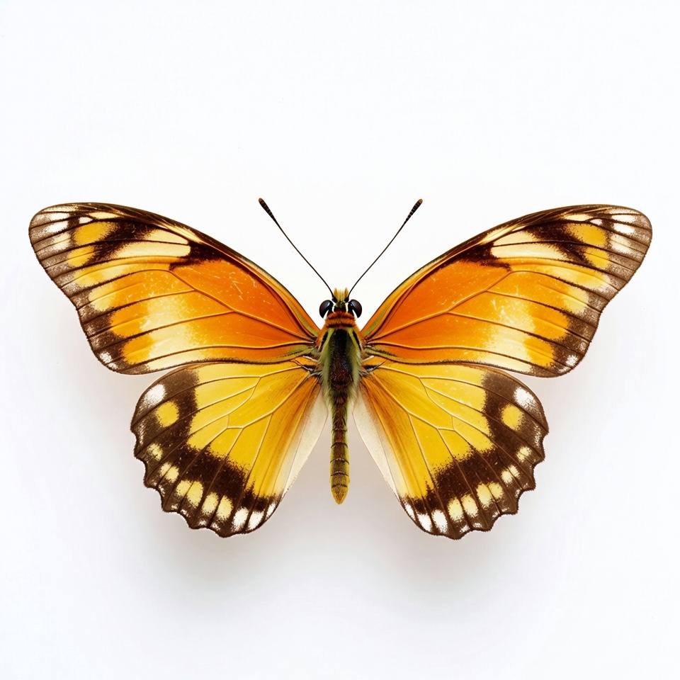 Orange butterfly with black wings Orange butterfly with black wings