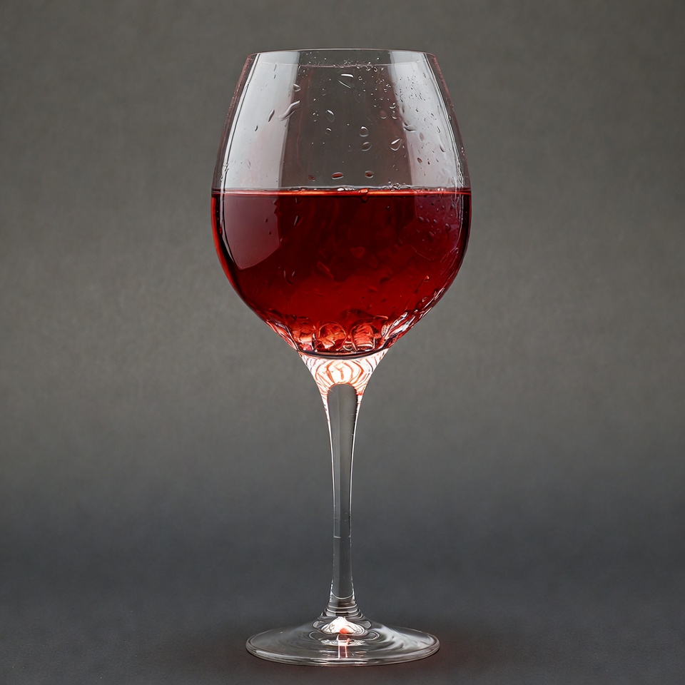 Red Wine Glass with Condensation Red Wine Glass with Condensation