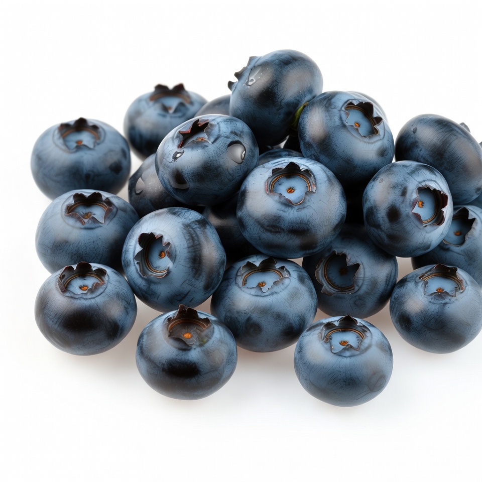 Fresh Blueberries on White Background Fresh Blueberries on White Background