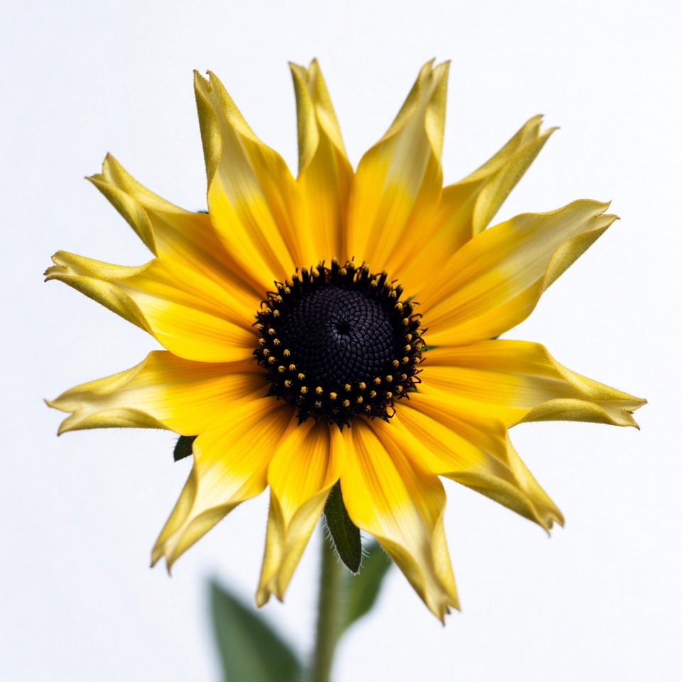 Yellow sunflower isolated on white Yellow sunflower isolated on white
