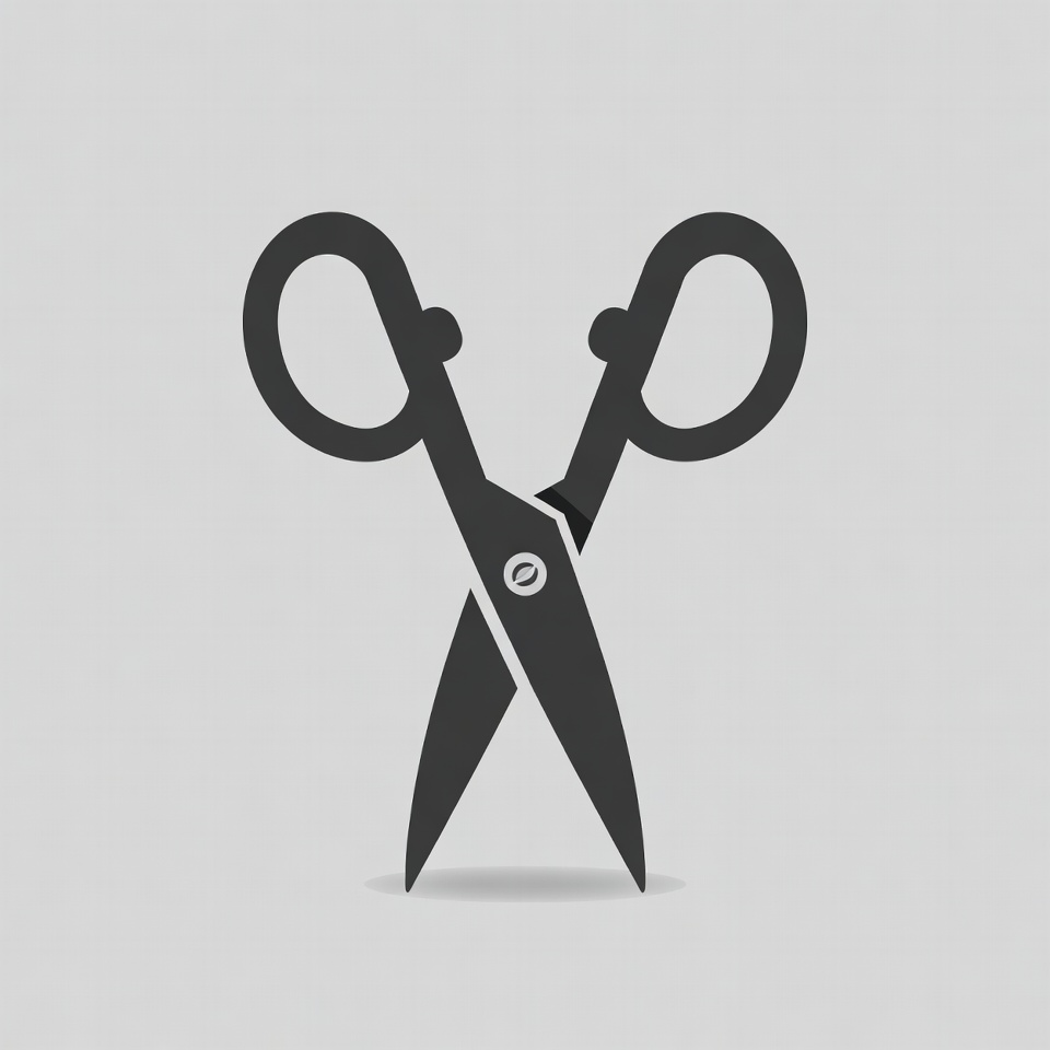 Black Scissors Icon Black Scissors Icon