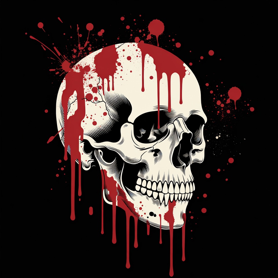 Bloody Skull Illustration Bloody Skull Illustration