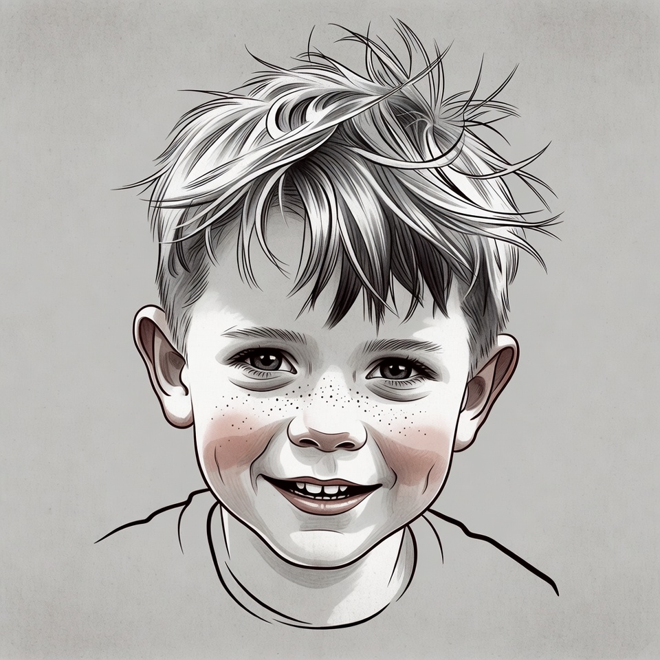 Smiling boy with freckles Smiling boy with freckles