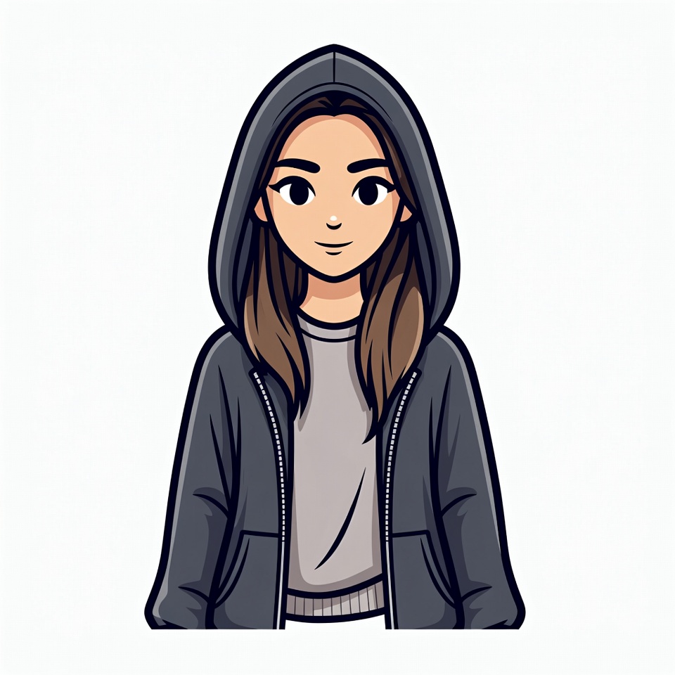 Anime girl wearing hoodie Anime girl wearing hoodie