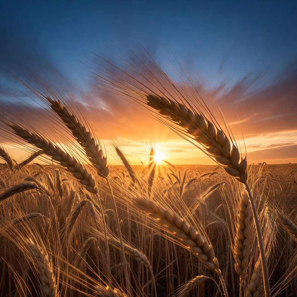Golden Wheat Field at Sunset Golden Wheat Field at Sunset
