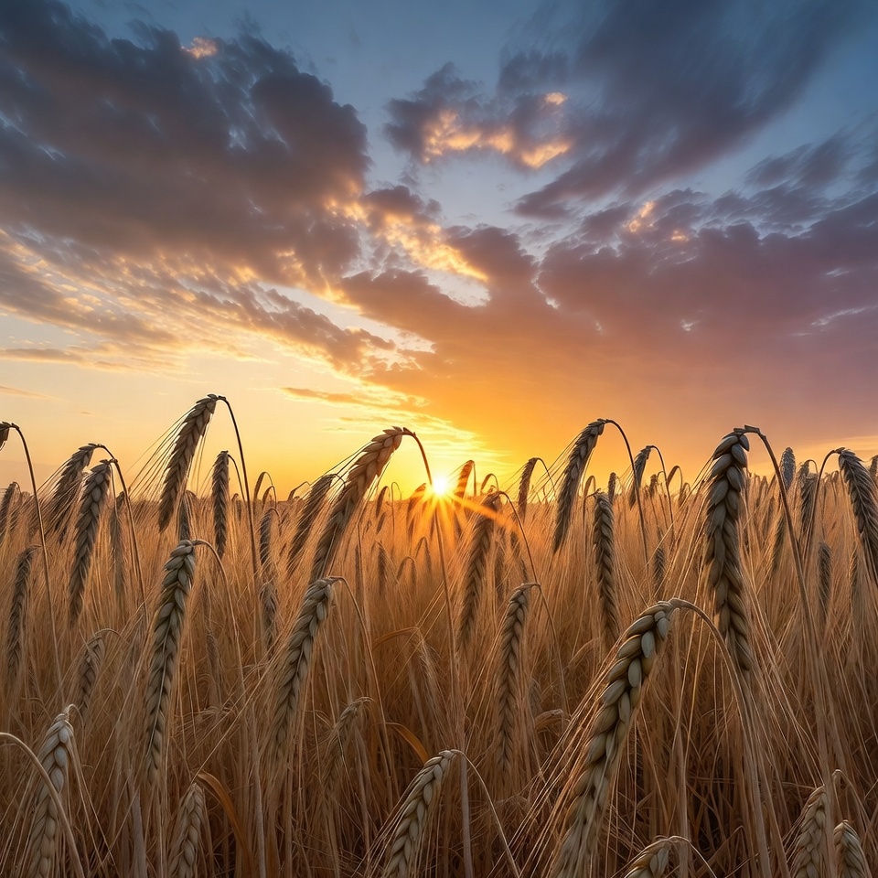 Golden Wheat Field at Sunset Golden Wheat Field at Sunset