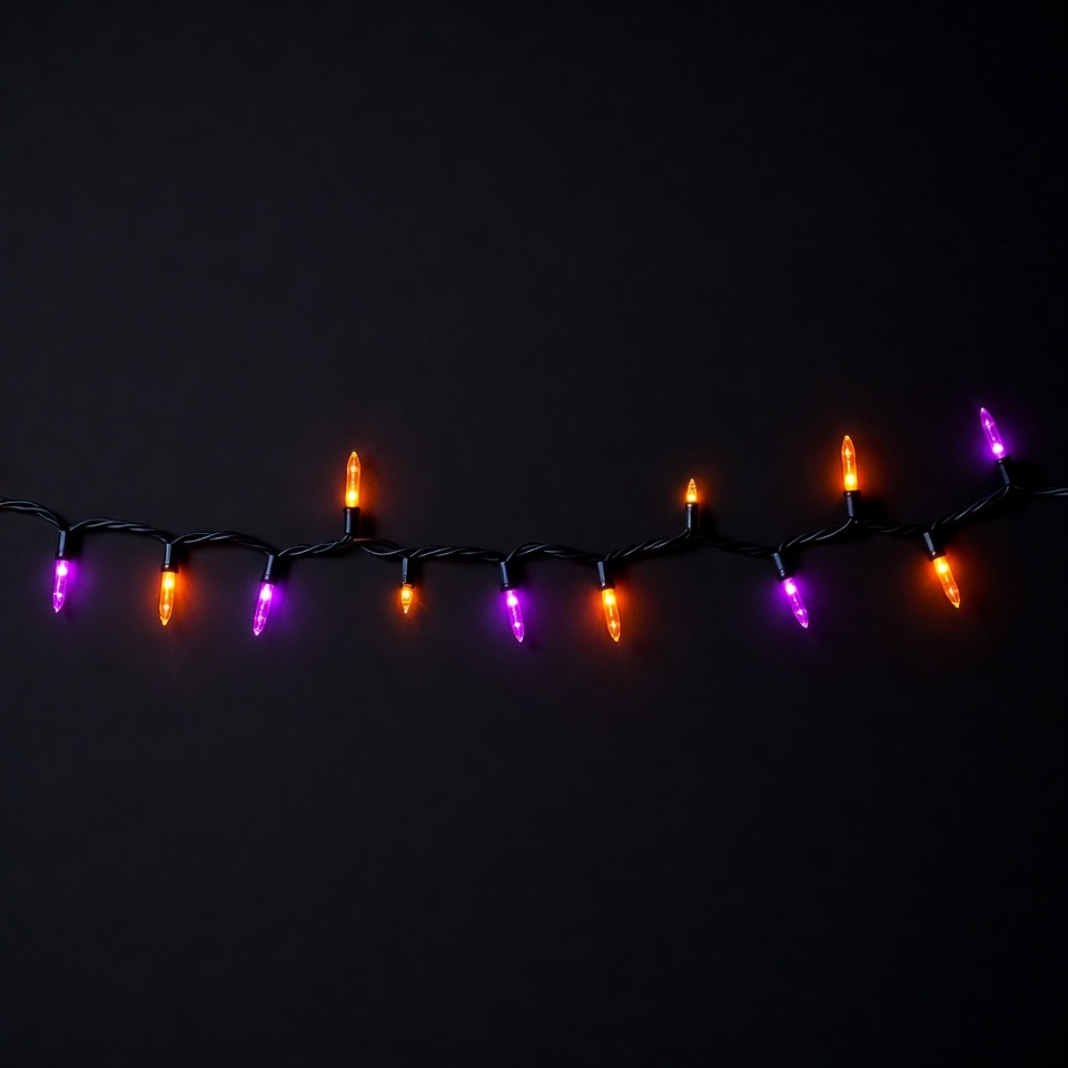 Orange Purple Halloween Lights String Orange Purple Halloween Lights String