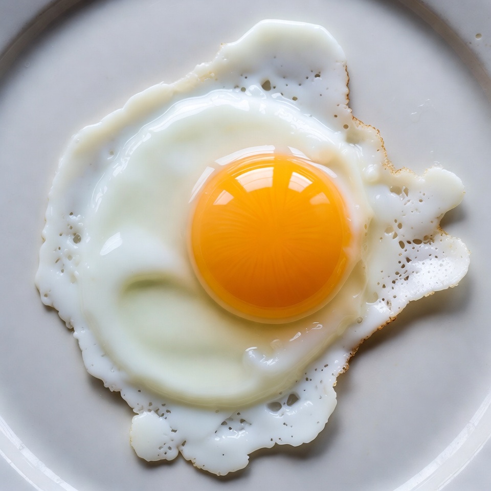 Fried Egg on White Plate Fried Egg on White Plate